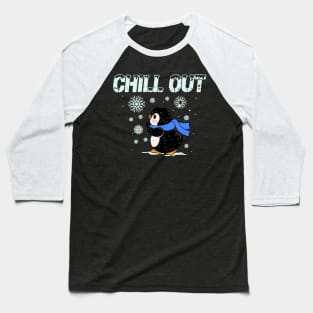 Chill Out Penguin Baseball T-Shirt